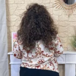 Blouse imprimée palmiers (T44-T52) - bordeaux - 52