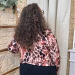 Blouse imprimé animalier (T44-T52) - bordeaux - 52