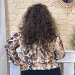 Blouse imprimé animalier (T44-T52) - marron - 52