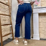 Jean Wide 7/8ème denim foncé (T36-T44) - denim-fonce - 44