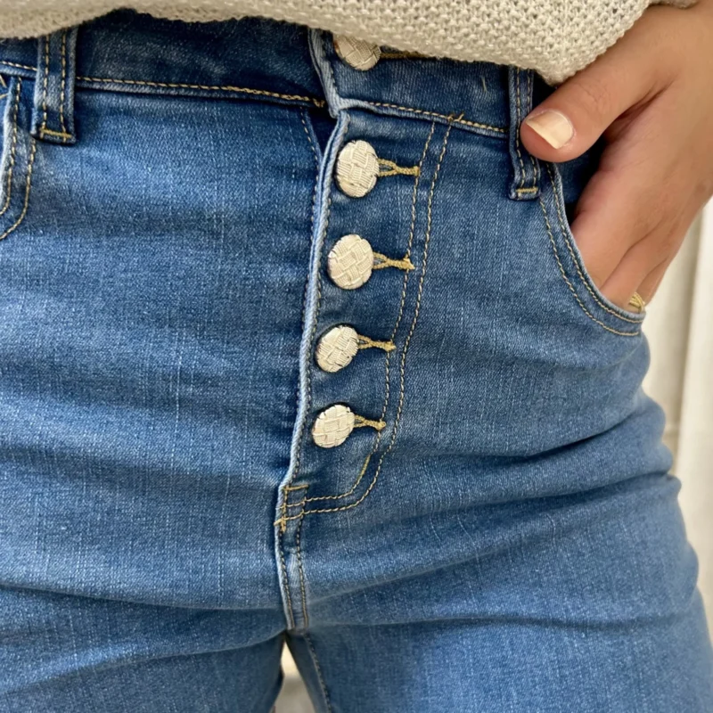 Jean VOGGO Mom 7/8ème (T36-T44) - denim-clair - 44