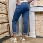 Jean VOGGO Mom 7/8ème (T36-T44) - denim-clair - 44