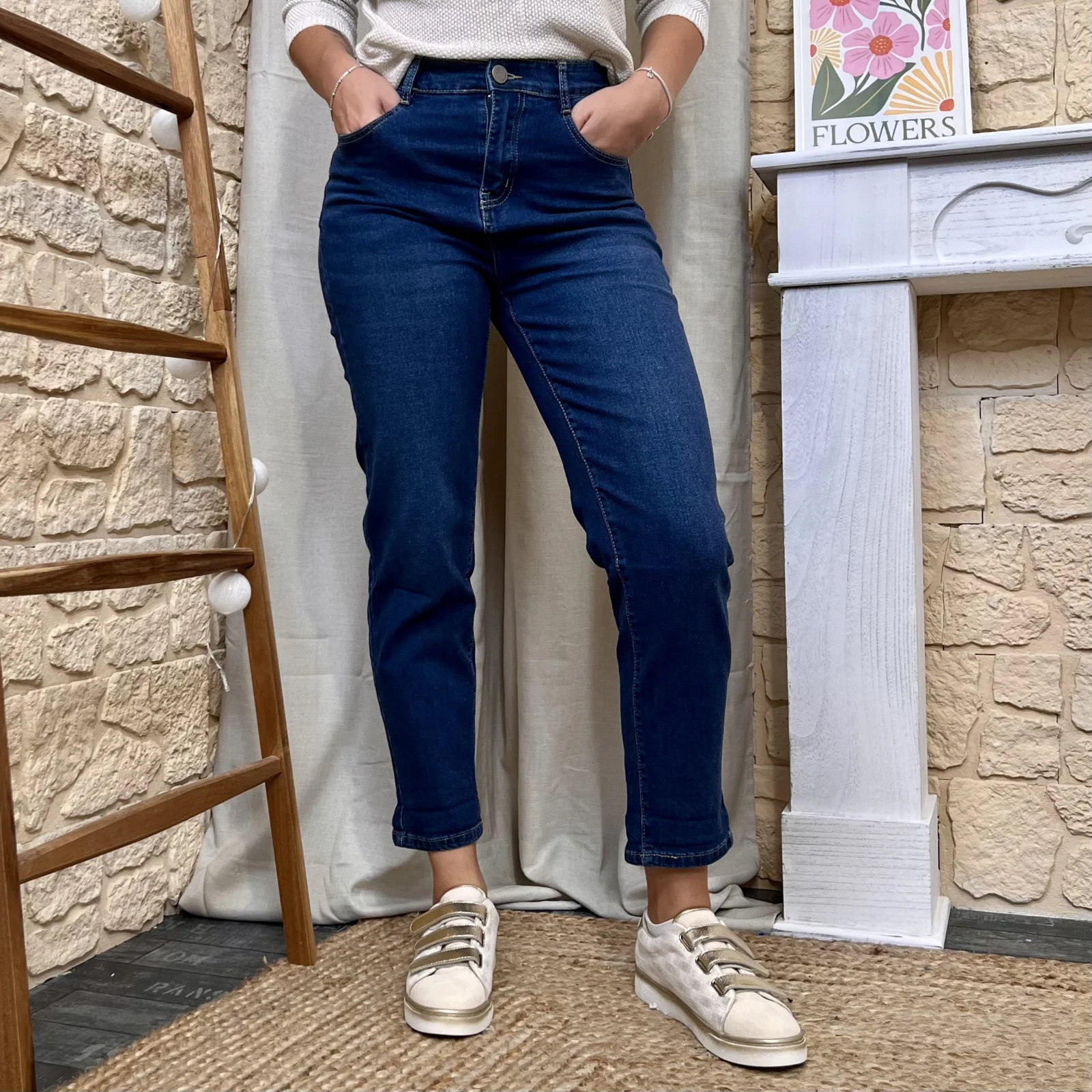 Jean VOGGO Mom 7/8ème denim