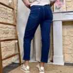 Jean VOGGO Mom 7/8ème denim (T36-T44) - denim-fonce - 44