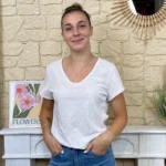 T-shirt col V basique - blanc - taille-unique