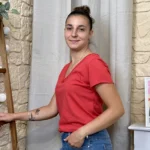 T-shirt col V basique - rouge - taille-unique