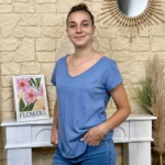 T-shirt col V basique - bleu-jeans - taille-unique