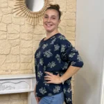 Tunique oversize Fleur Sauvage (TU) - marine - taille-unique-grande-taille