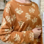 Tunique oversize Fleur Sauvage (TU) - rouille - taille-unique-grande-taille