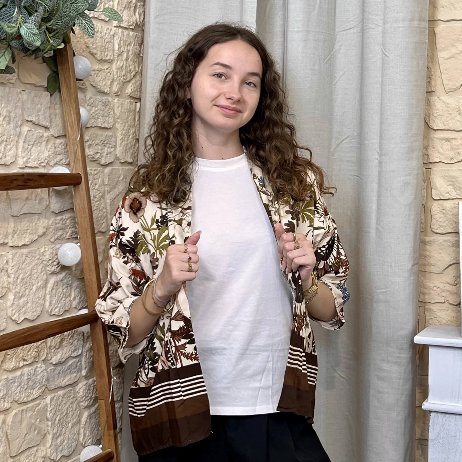 Kimono fleuri léger