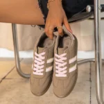 Tennis rétro bicolore femme - taupe - 41
