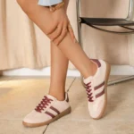 Tennis rétro bicolore femme - rose-pale - 41