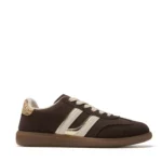 Tennis rétro bicolore femme - marron - 41