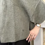 Gilet cape col chemise femme « Tendance » - kaki - taille-unique