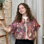 Chemise-bomber femme imprimée à capuche « Tendance » - bordeaux - taille-unique