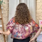 Chemise-bomber femme imprimée à capuche « Tendance » - bordeaux - taille-unique