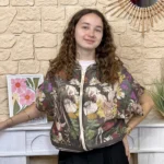 Chemise-bomber femme imprimée à capuche « Tendance » - marron - taille-unique