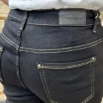 Jean VOGGO 7/8ème revers noir fil beige - noir-beige - 44