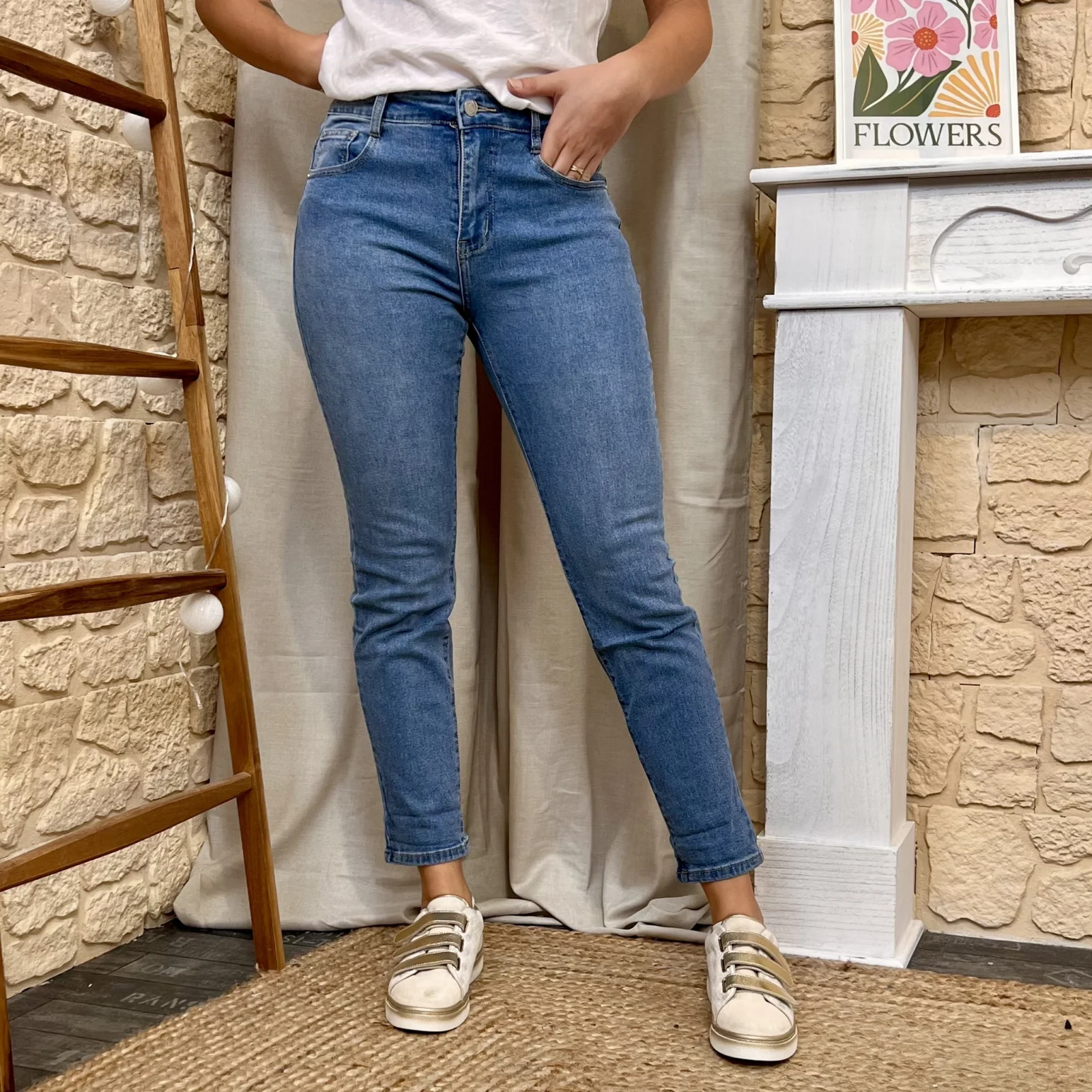 Jean droit VOGGO denim clair (T36-T44) - denim-clair - 44
