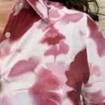 Chemisier femme imprimé feuilles BY ONE T40-T48 - bordeaux - 48