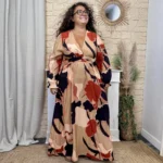 Robe longue imprimée graphique By One – Jolies Formes