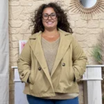 Veste courte à capuche (T44-T52) - beige - 52