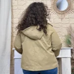 Veste courte à capuche (T44-T52) - beige - 52