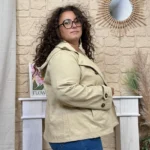 Veste courte à capuche (T44-T52) - ecru - 52
