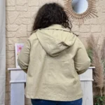 Veste courte à capuche (T44-T52) - ecru - 52