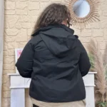 Veste courte à capuche (T44-T52) - noir - 52