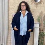 Veste mi-saison femme « Jolies Formes » - marine - taille-unique-grande-taille