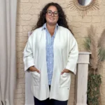 Veste mi-saison femme « Jolies Formes » - ecru - taille-unique-grande-taille