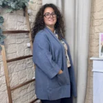 Veste mi-saison femme « Jolies Formes » - bleu-jeans - taille-unique-grande-taille