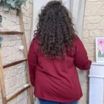 Tunique unie à clous dorés (GT) - bordeaux - taille-unique-grande-taille