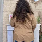Tunique unie à clous dorés (GT) - camel - taille-unique-grande-taille