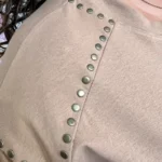 Tunique unie à clous dorés (GT) - camel - taille-unique-grande-taille