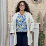 Veste mi-saison femme « Jolies Formes » - beige - taille-unique-grande-taille