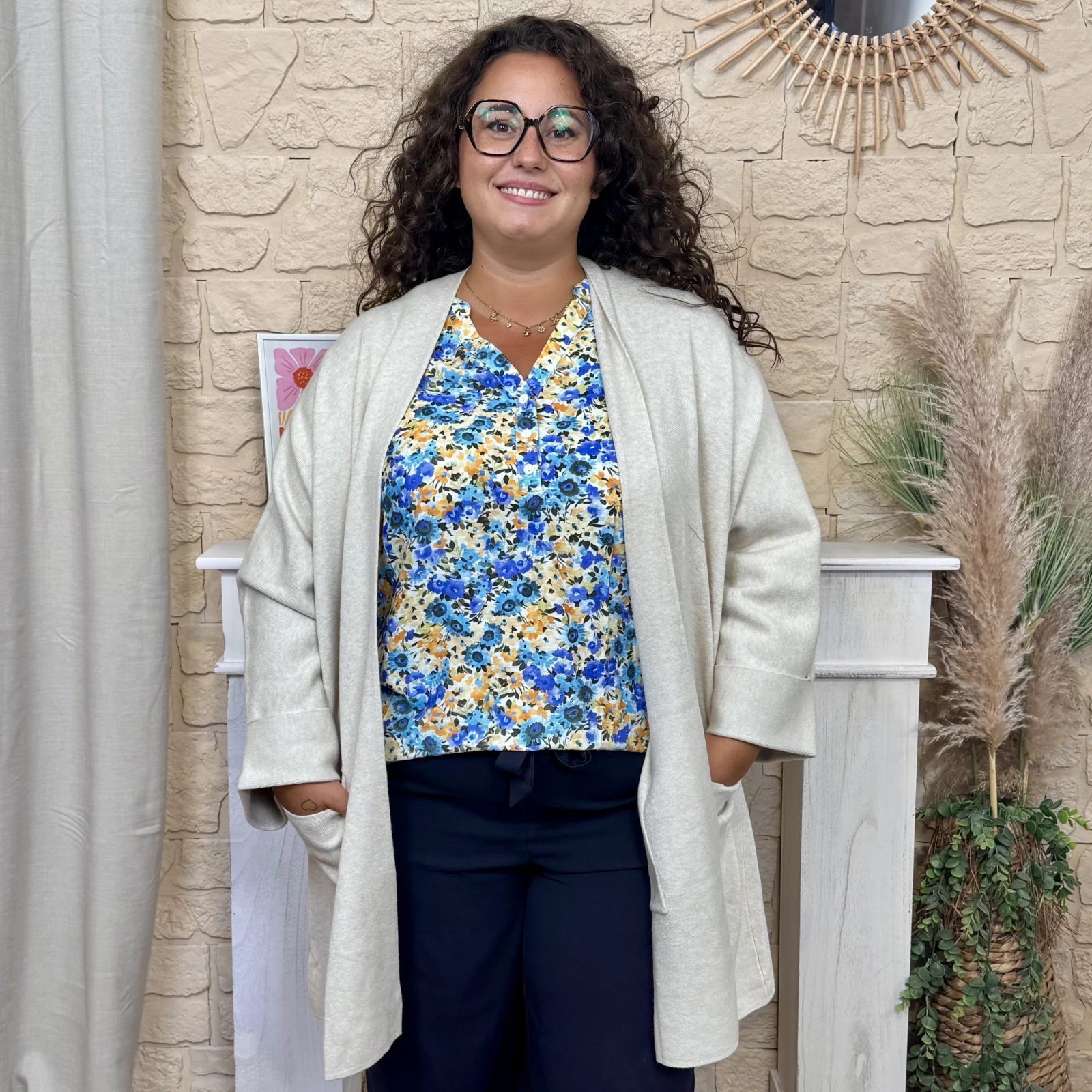 Gilet maille mi-long 2 poches (GT)