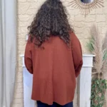 Veste mi-saison femme « Jolies Formes » - rouille - taille-unique-grande-taille