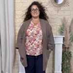 Veste mi-saison femme « Jolies Formes » - taupe - taille-unique-grande-taille