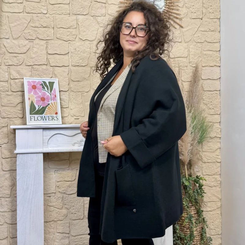 Veste mi-saison femme « Jolies Formes » - noir - taille-unique-grande-taille