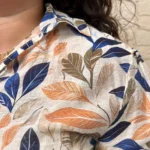 Blouse imprimée feuillage Christy (T44-T52) - orange - 52