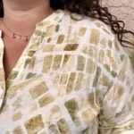 Blouse femme imprimée mosaïque CHRISTY T44-T52 - beige - 52