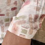 Blouse femme imprimée mosaïque CHRISTY T44-T52 - rose-pale - 52