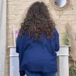 Tunique femme fluide à clous dorés « Jolies Formes » - marine - taille-unique-grande-taille