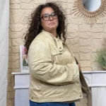Veste en suédine Maëlle (T42 -T50) - beige - 50