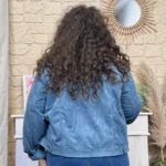 Veste en suédine Maëlle (T42 -T50) - bleu-jeans - 50