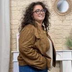 Veste en suédine Maëlle (T42 -T50) - marron - 50