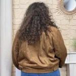 Veste en suédine Maëlle (T42 -T50) - marron - 50