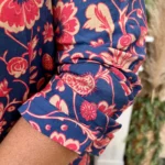 Robe fleurie marine Maëlle (T40-T48) - marine-multicolore - 48